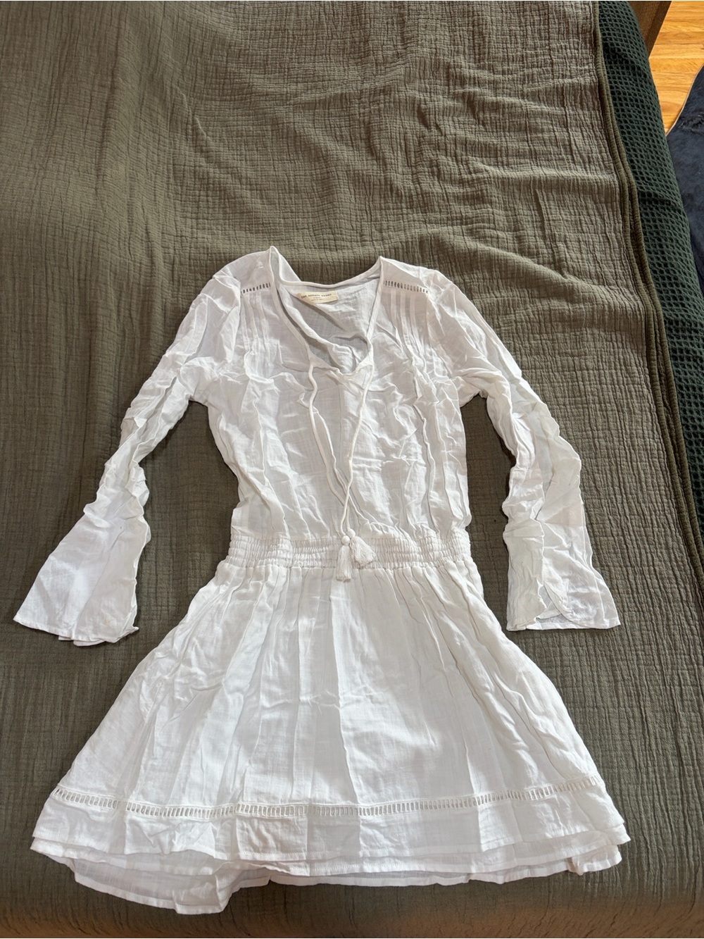 The Normal Brand White Long-Sleeve dress